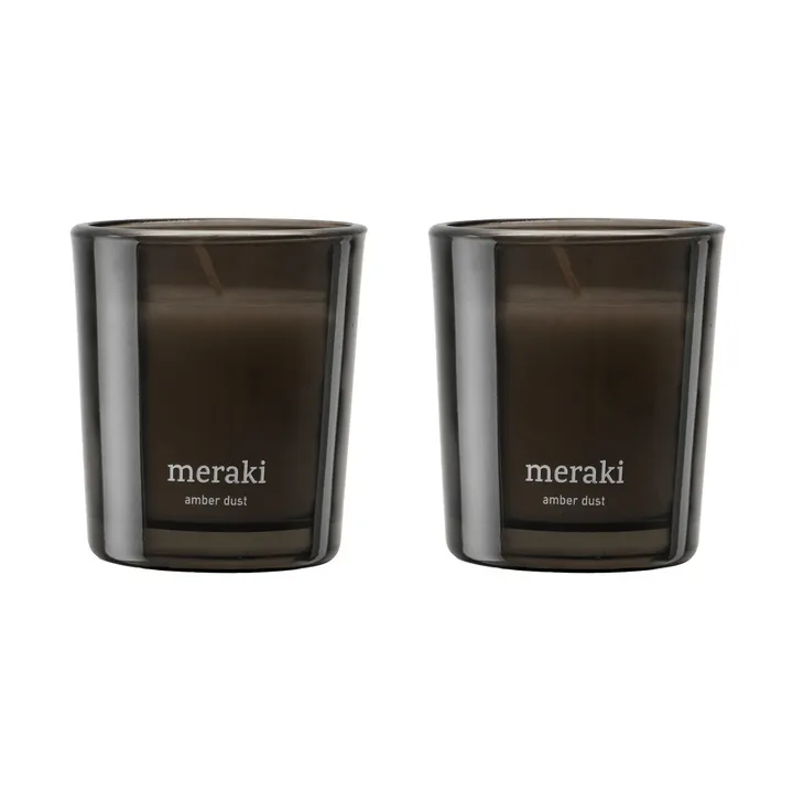 Meraki duftlys 12 timer 2-pak - Amber dust - Meraki