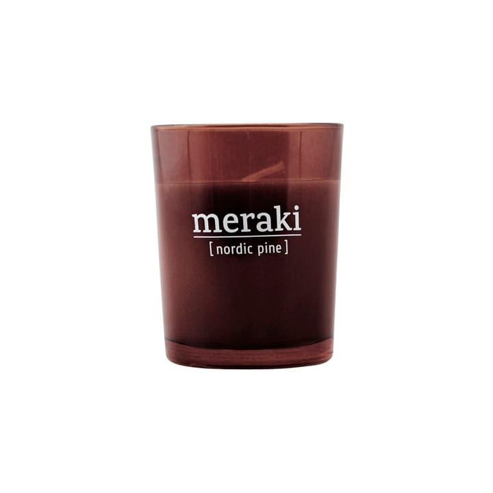 Meraki duftlys brunt glas 12 timer, Nordic pine Meraki
