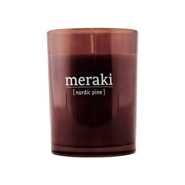 Meraki duftlys brunt glas 35 timer, Nordic pine Meraki