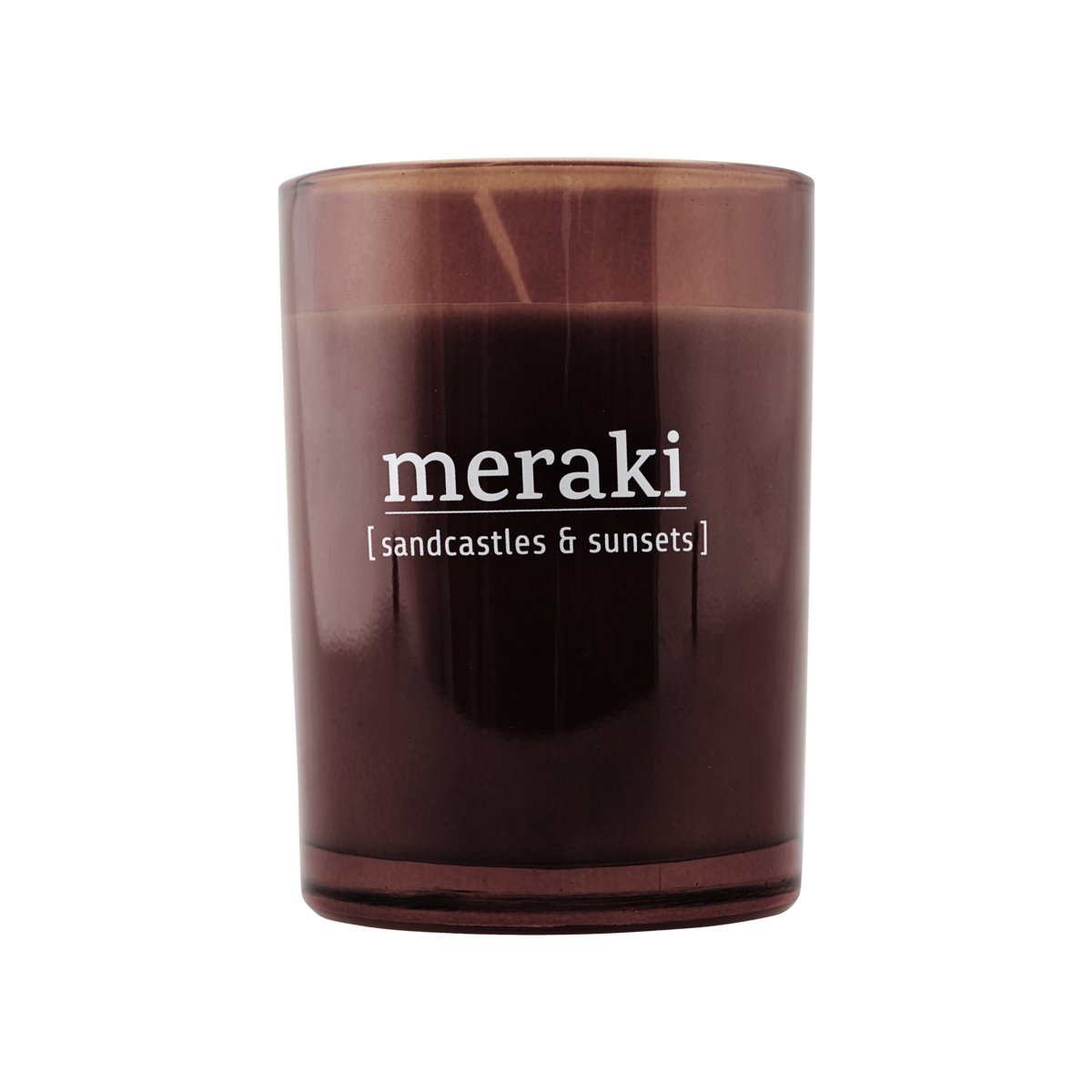 Meraki Meraki duftlys brunt glas 35 timer Sandcastles & sunsets