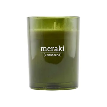 Meraki duftlys grønt glas 35 timer - Earthbound - Meraki