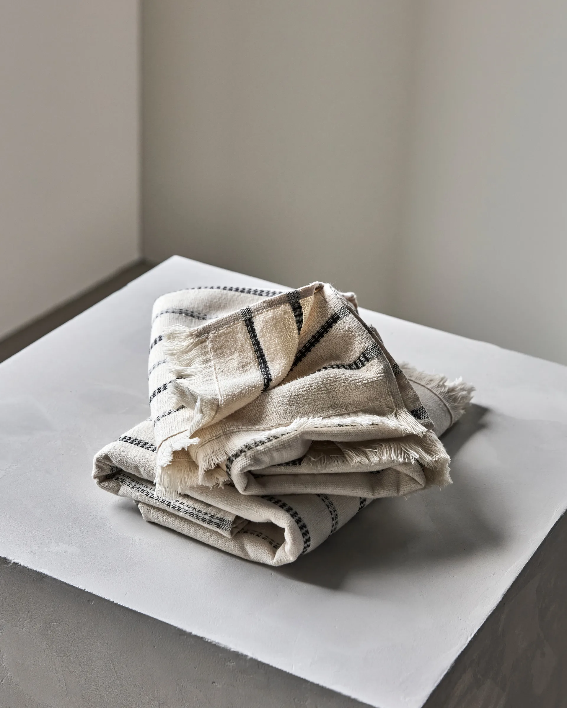 True håndklæde 2 dele, Off-White-sort, 50x100 cm Meraki