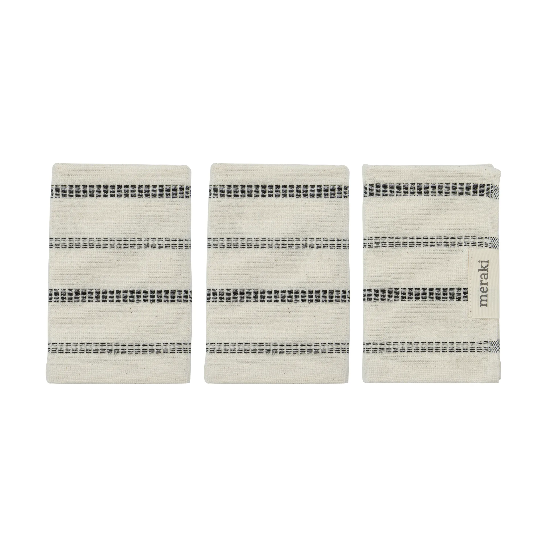 True vaskeklud 3 dele, Off-White-sort Meraki