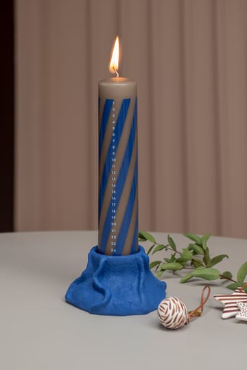 Art Piece lava lysestage Ø12,5 cm - Cobalt - Mette Ditmer