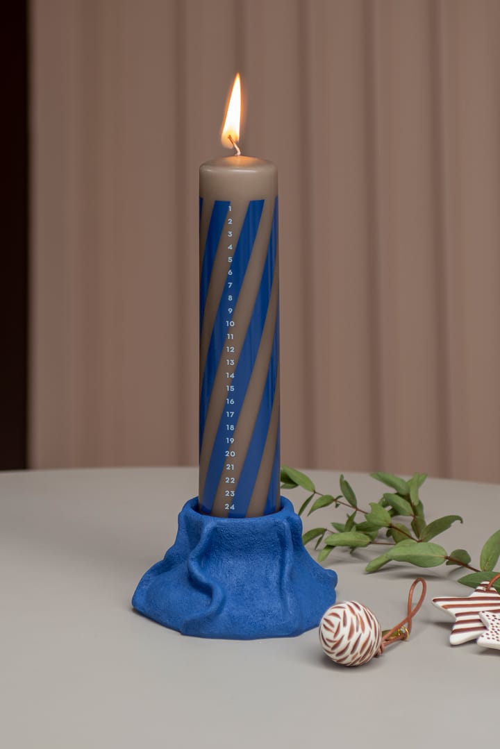 Art Piece lava lysestage Ø12,5 cm, Cobalt Mette Ditmer