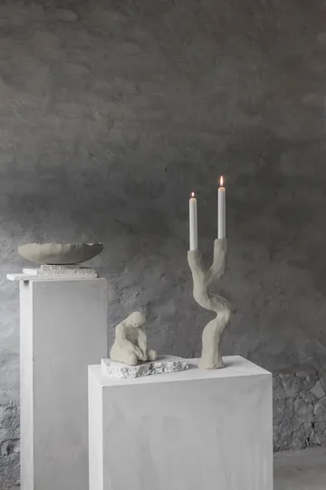 Art piece lysestage 41 cm - Sand - Mette Ditmer