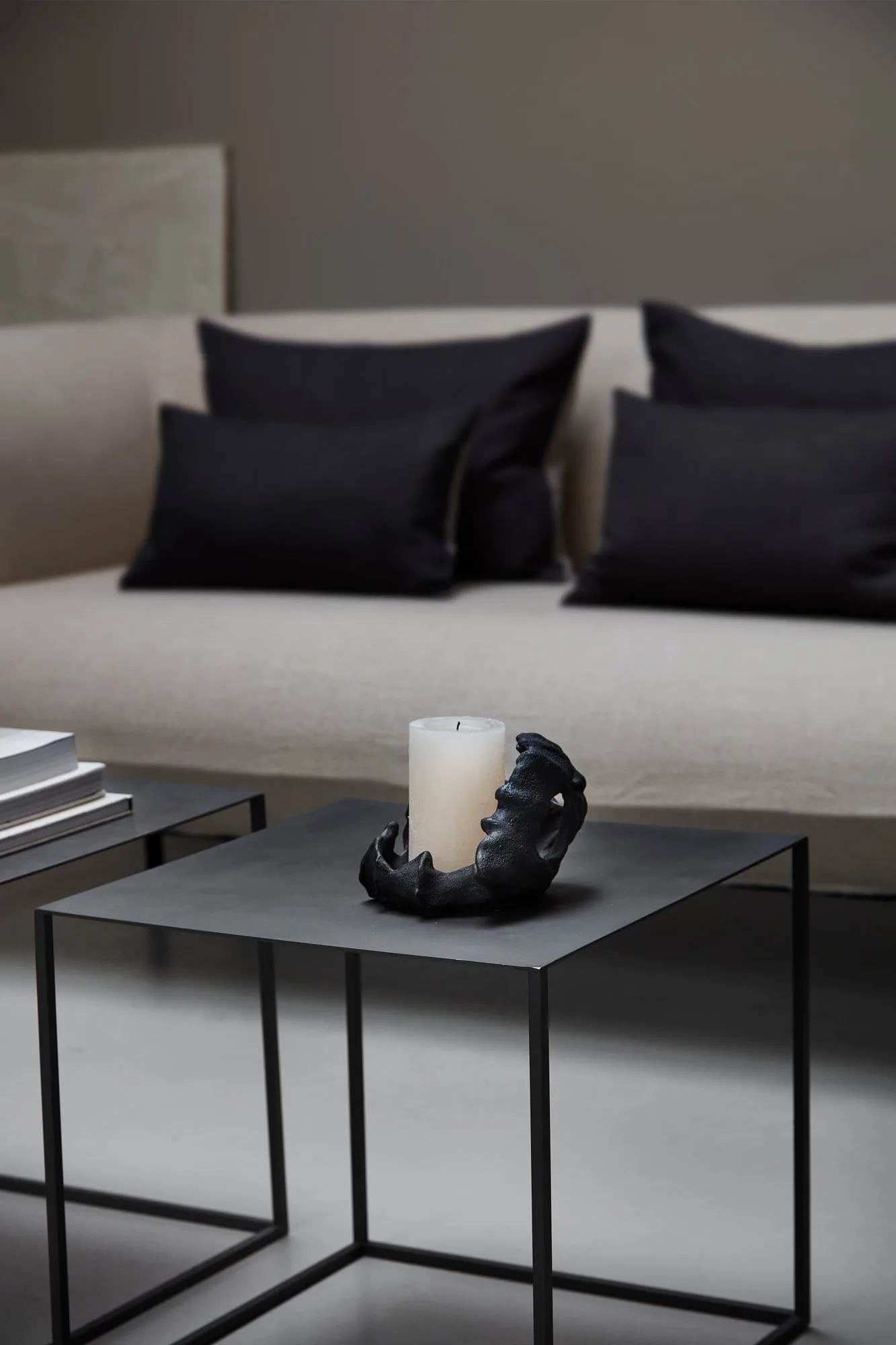 Cubic sidebord, Sort, 43x43x40 cm Mette Ditmer