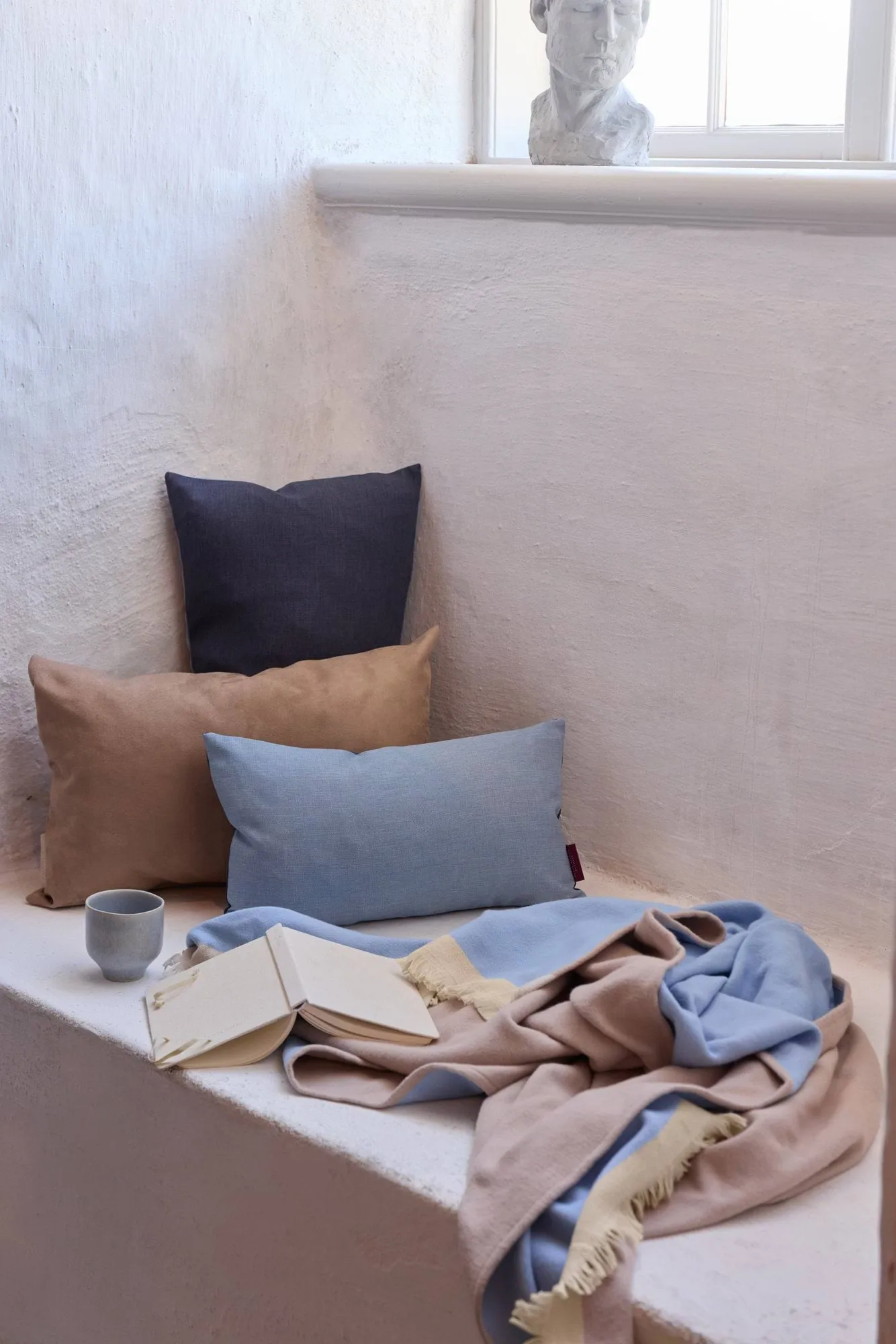 Duet plaid, Beige-Blue (beige-blå), 130x175 cm Mette Ditmer