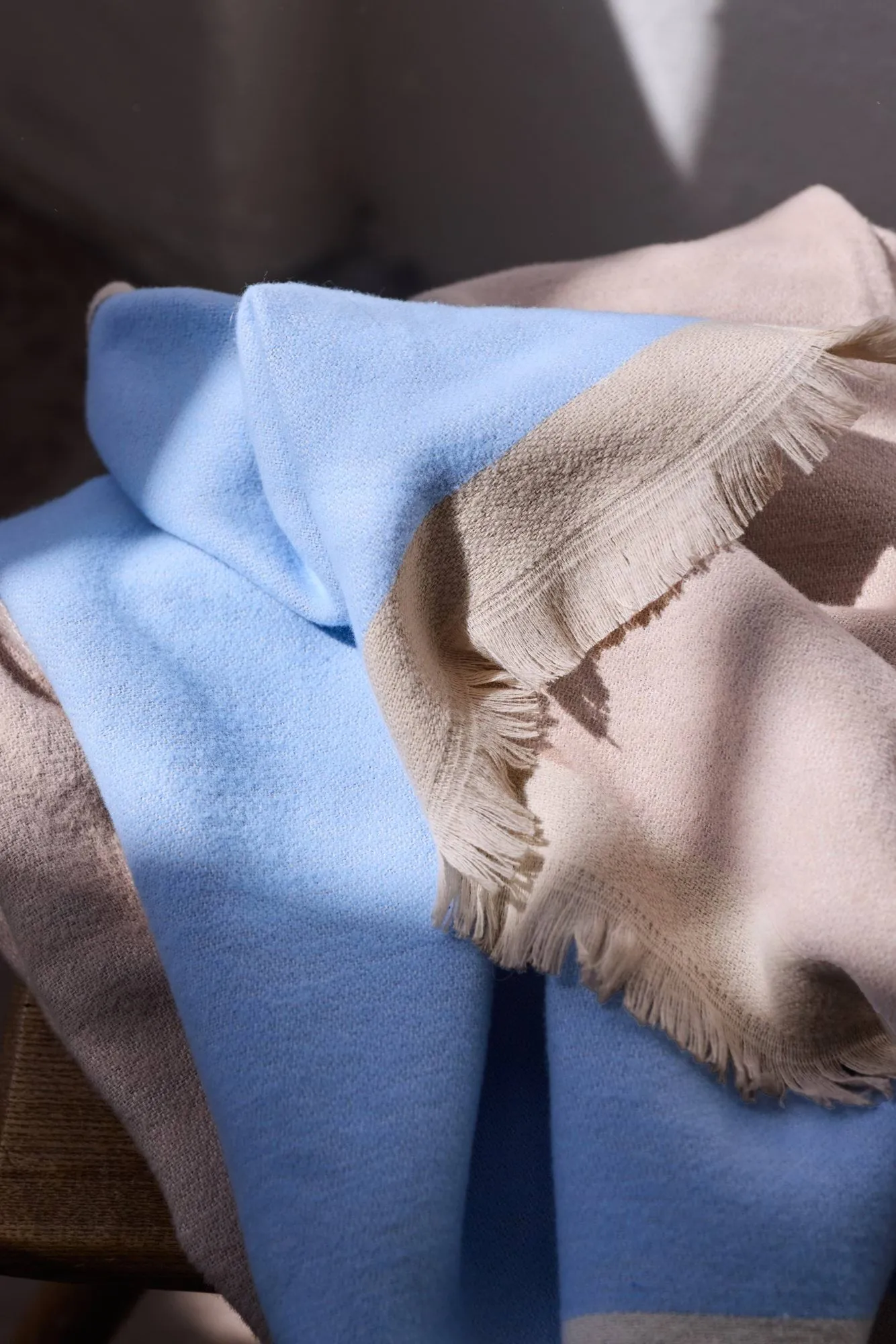 Duet plaid, Beige-Blue (beige-blå), 130x175 cm Mette Ditmer