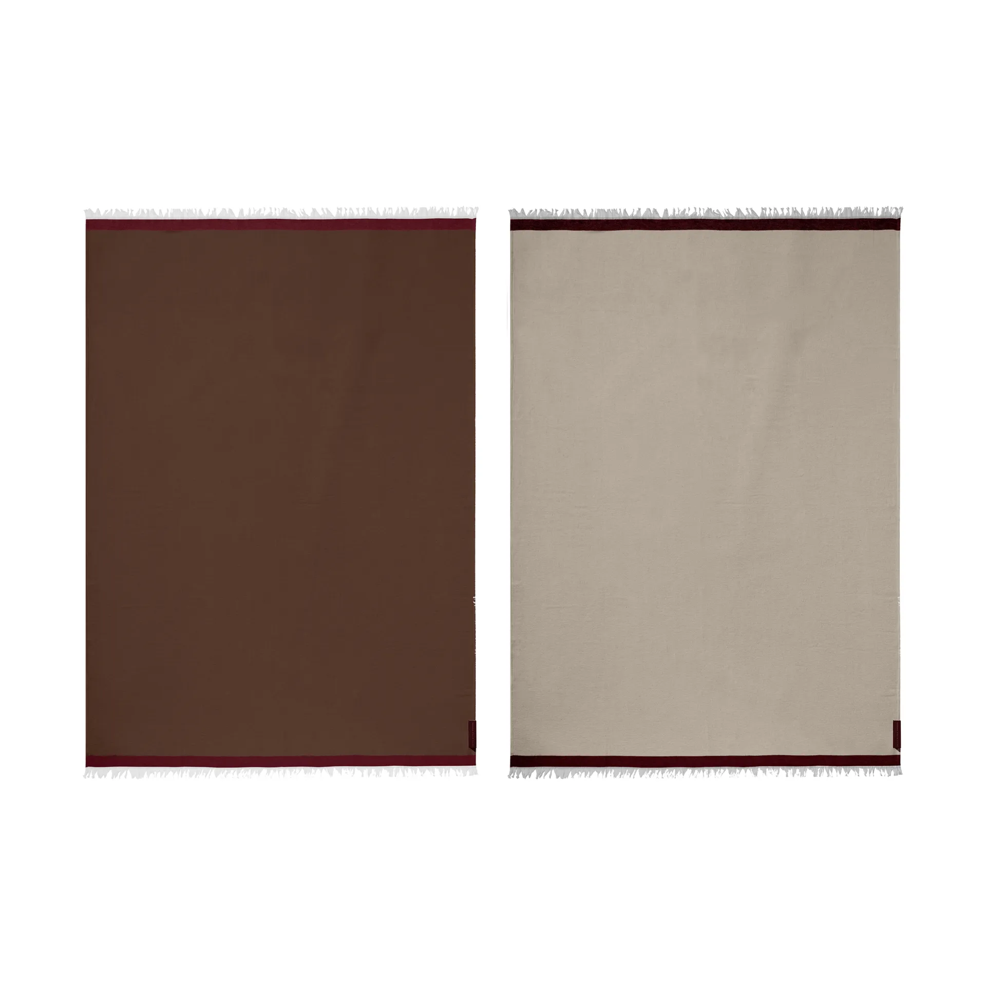 Duet plaid, Brown-Beige (brun-beige), 130x175 cm Mette Ditmer