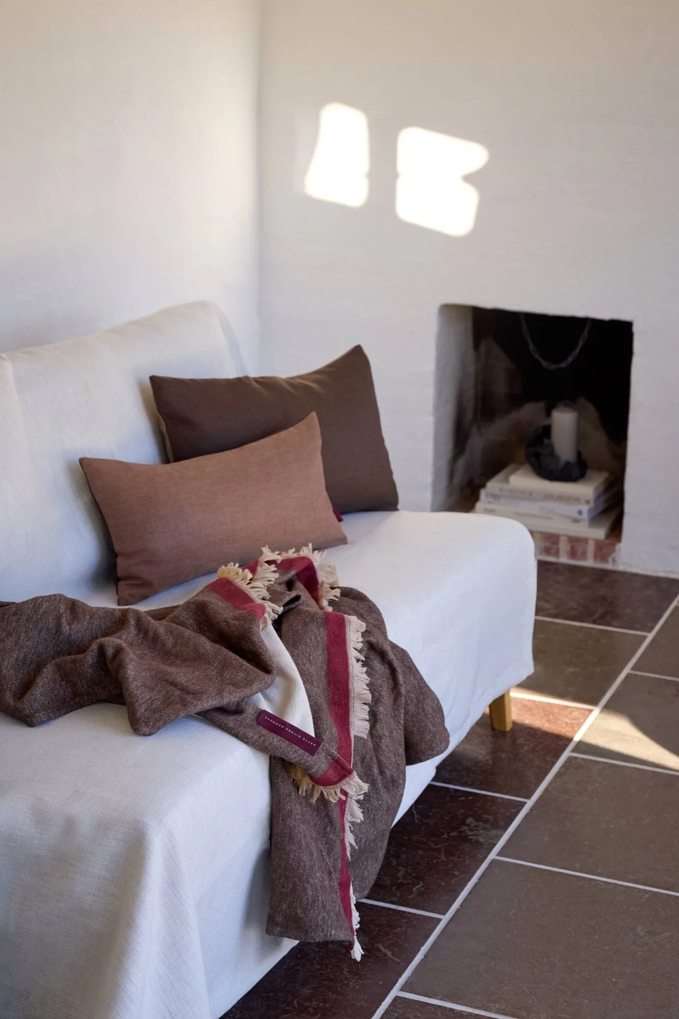 Duet plaid, Brown-Beige (brun-beige), 130x175 cm Mette Ditmer