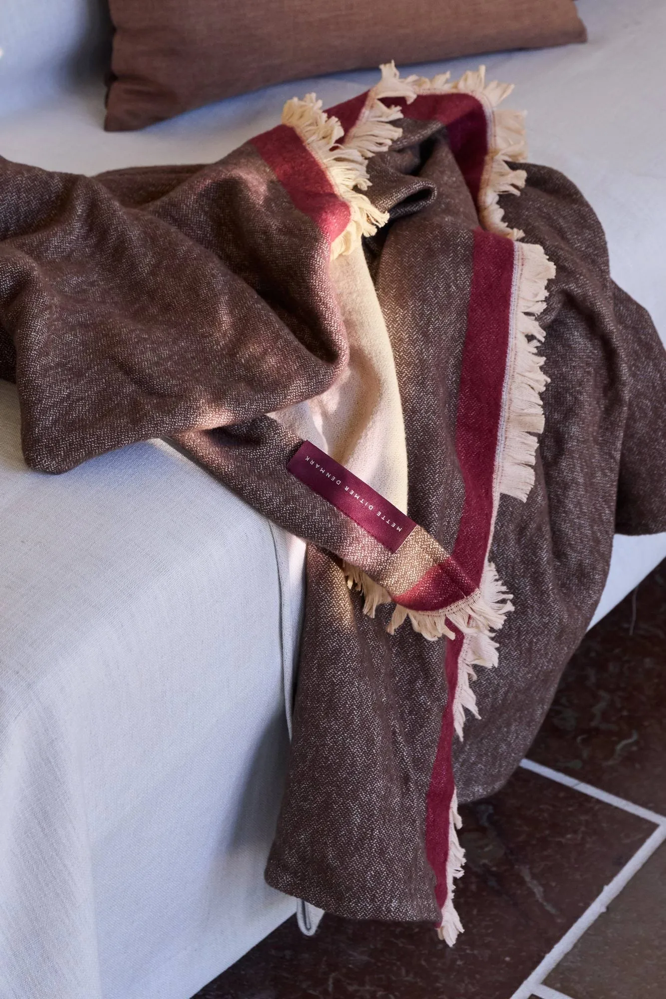 Duet plaid, Brown-Beige (brun-beige), 130x175 cm Mette Ditmer