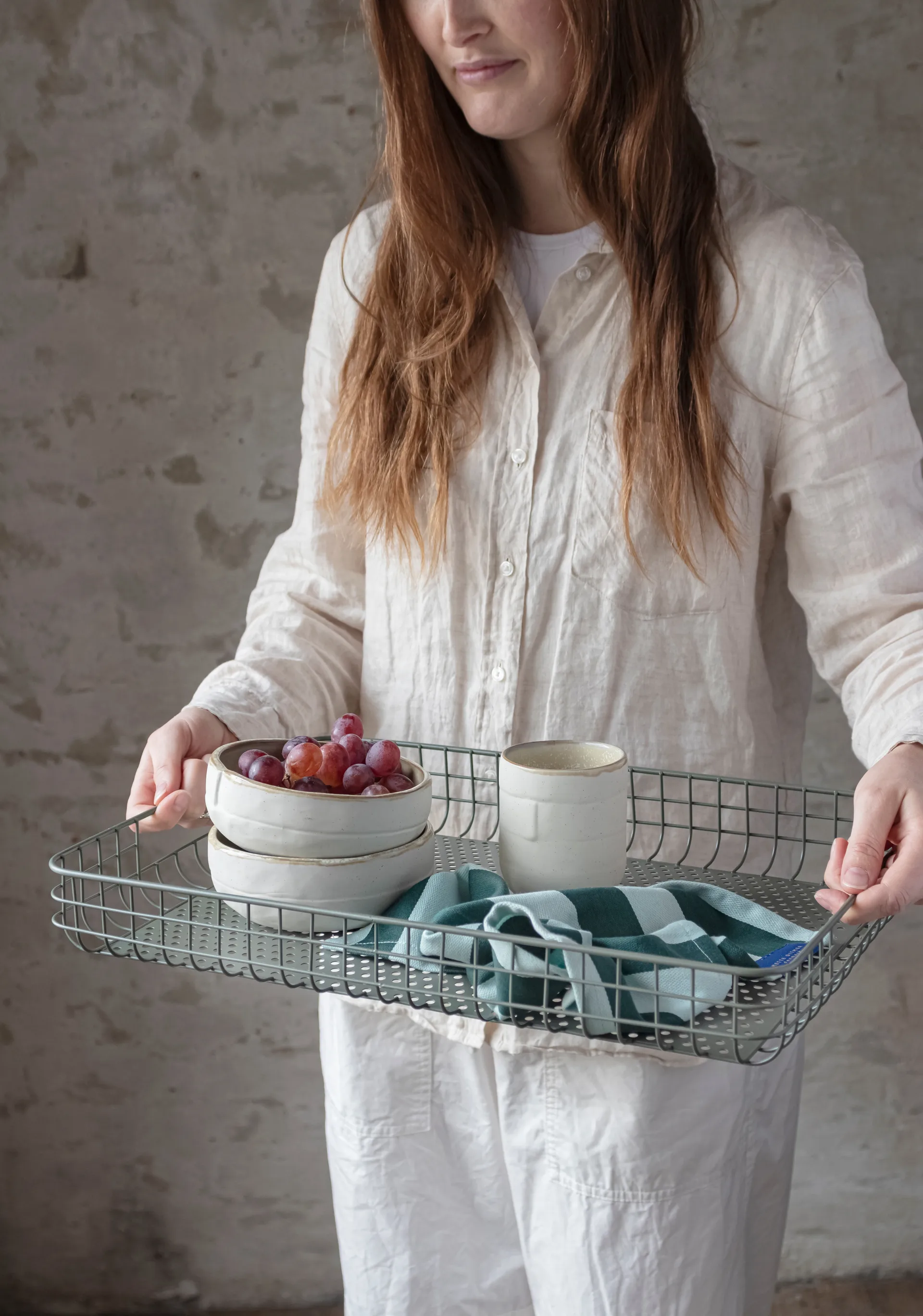 Lift serveringsbakke 33,5x45,5 cm, Thyme green Mette Ditmer