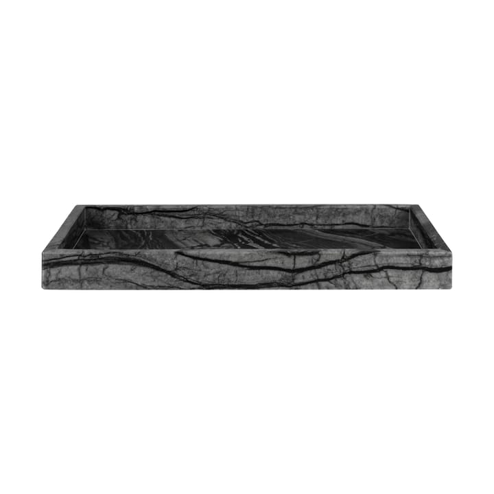 Marble dekorationsbakke 16x31 cm, Sort/Grå Mette Ditmer