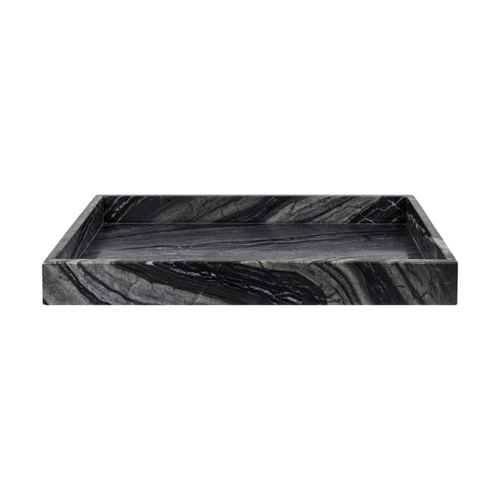 Marble dekorationsbakke large 30x40 cm, Black-grey Mette Ditmer
