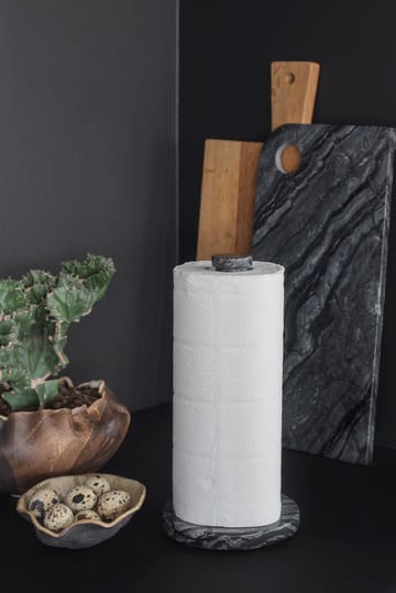 Marble køkkenrulleholder - Black-grey - Mette Ditmer