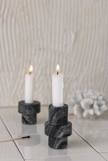 Marble lysestage 8,5 cm - Grå - Mette Ditmer