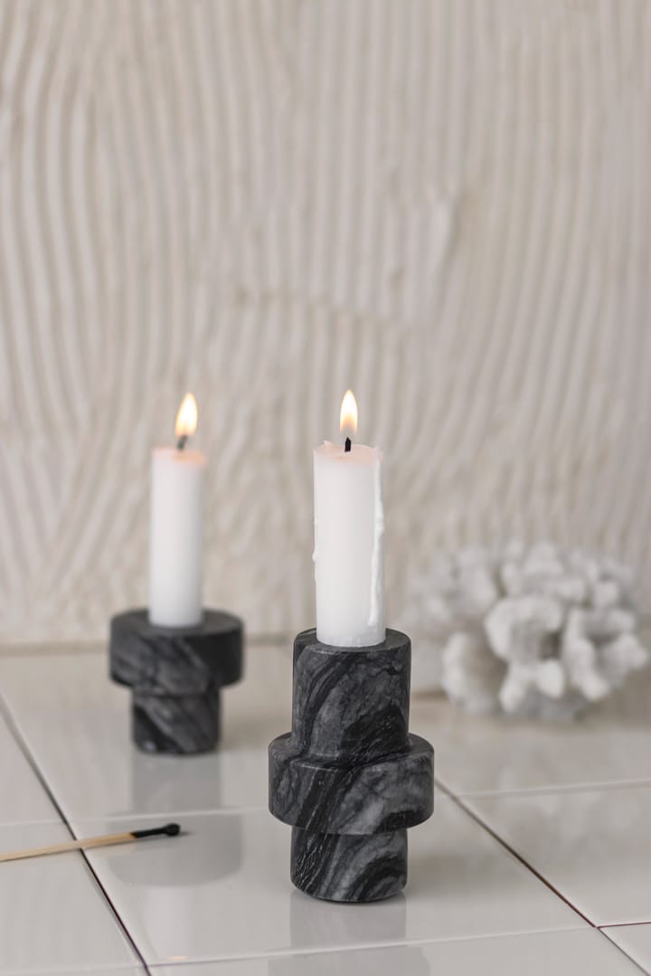 Marble lysestage 8,5 cm, Grå Mette Ditmer