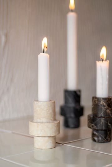 Marble lysestage 8,5 cm - Sand - Mette Ditmer
