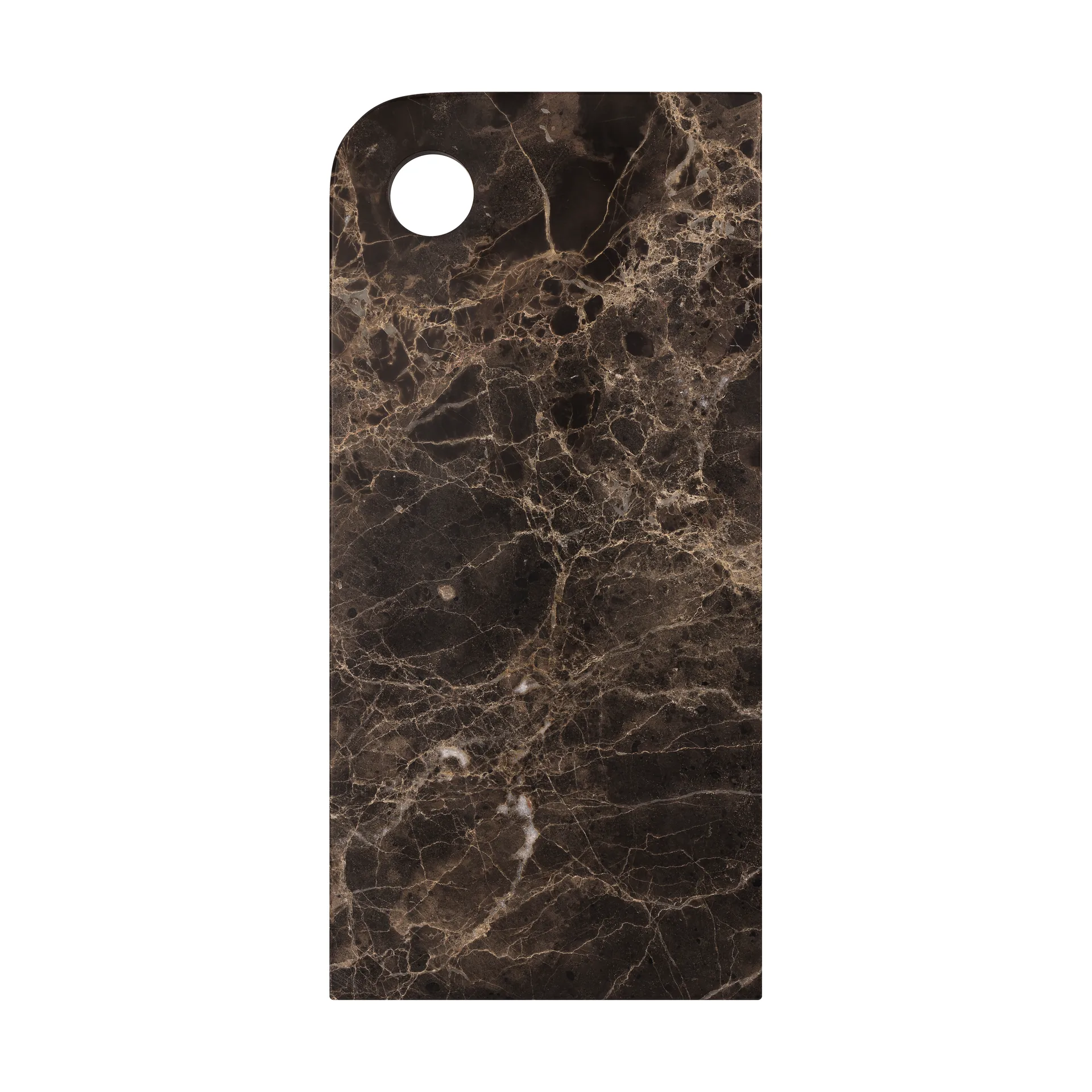 Marble serveringsbakke large 18x38 cm, Brown Mette Ditmer