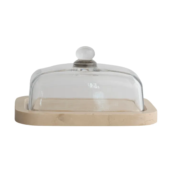 Marble smørboks - Beige, 14x19,5x10,5 cm - Mette Ditmer