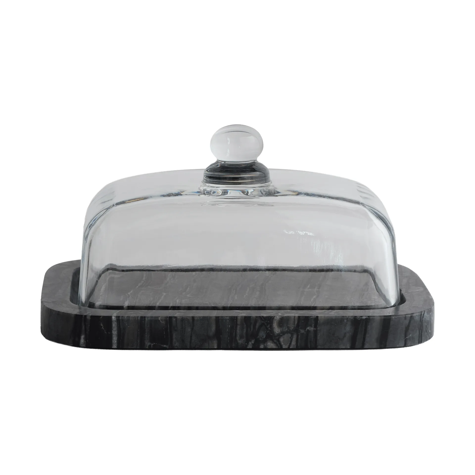 Marble smørboks, Black-Grey (sort-grå), 14x19,5x10,5 cm Mette Ditmer