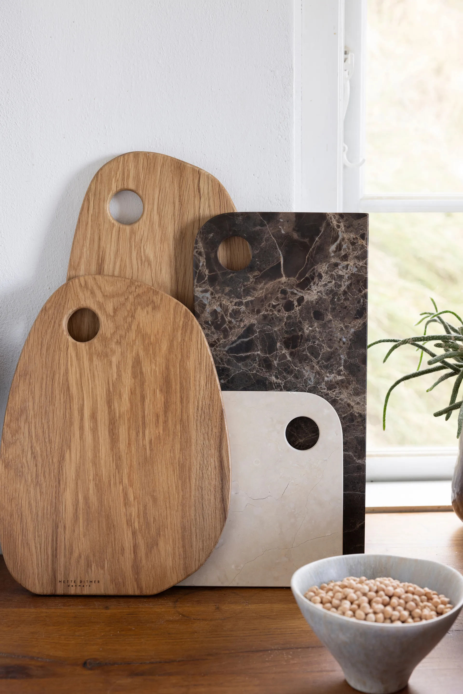 Marmor serveringsbakke medium 20x30 cm, Sand Mette Ditmer