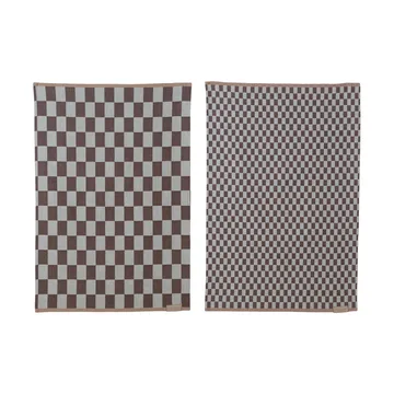Mini-Max køkkenhåndklæde 2-pak - Brown (brun), 50x70 cm - Mette Ditmer