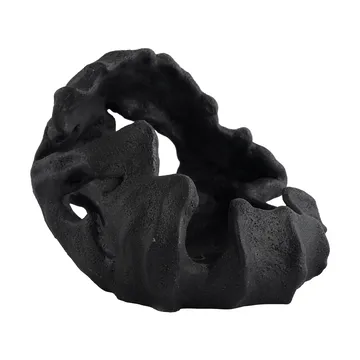 Reef bloklysestage - Sort, Ø16,5x13 cm - Mette Ditmer