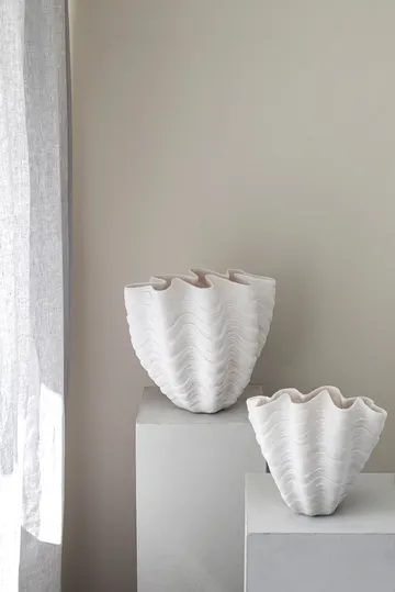 Shell vase - Large, 30 cm, white - Mette Ditmer