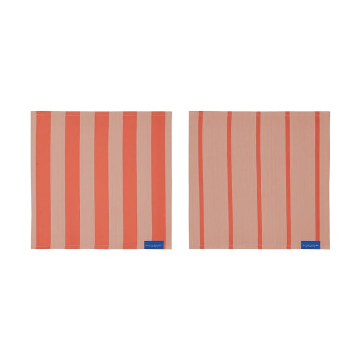 Stripes karklud 33x33 cm 2-pak, Latte Mette Ditmer