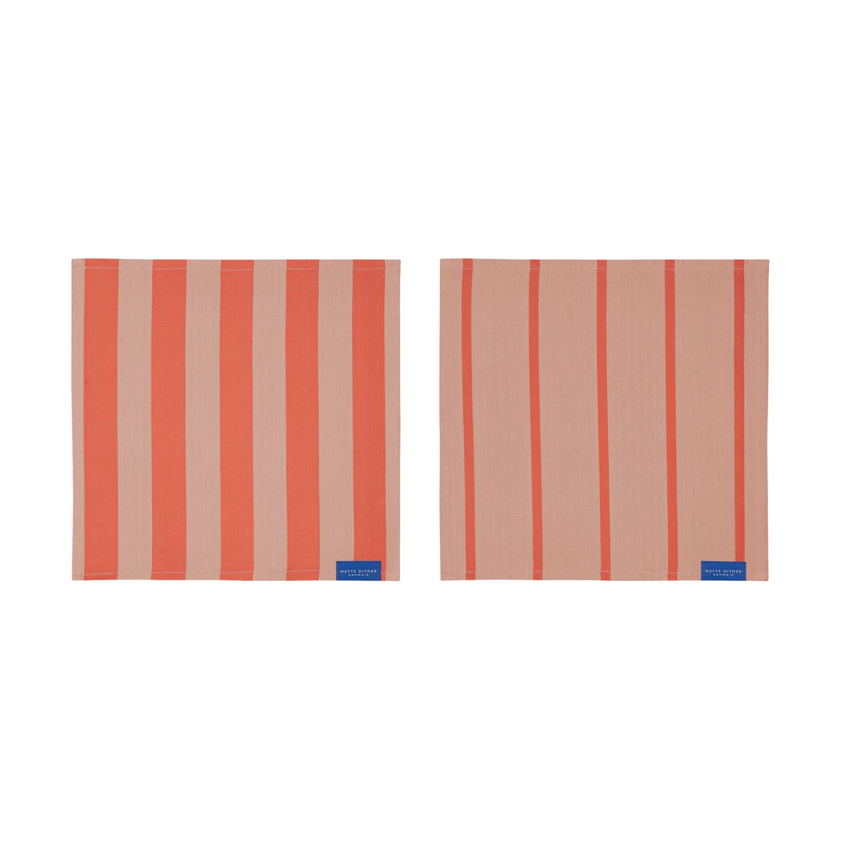 Mette Ditmer Stripes karklud 33×33 cm 2-pak Latte