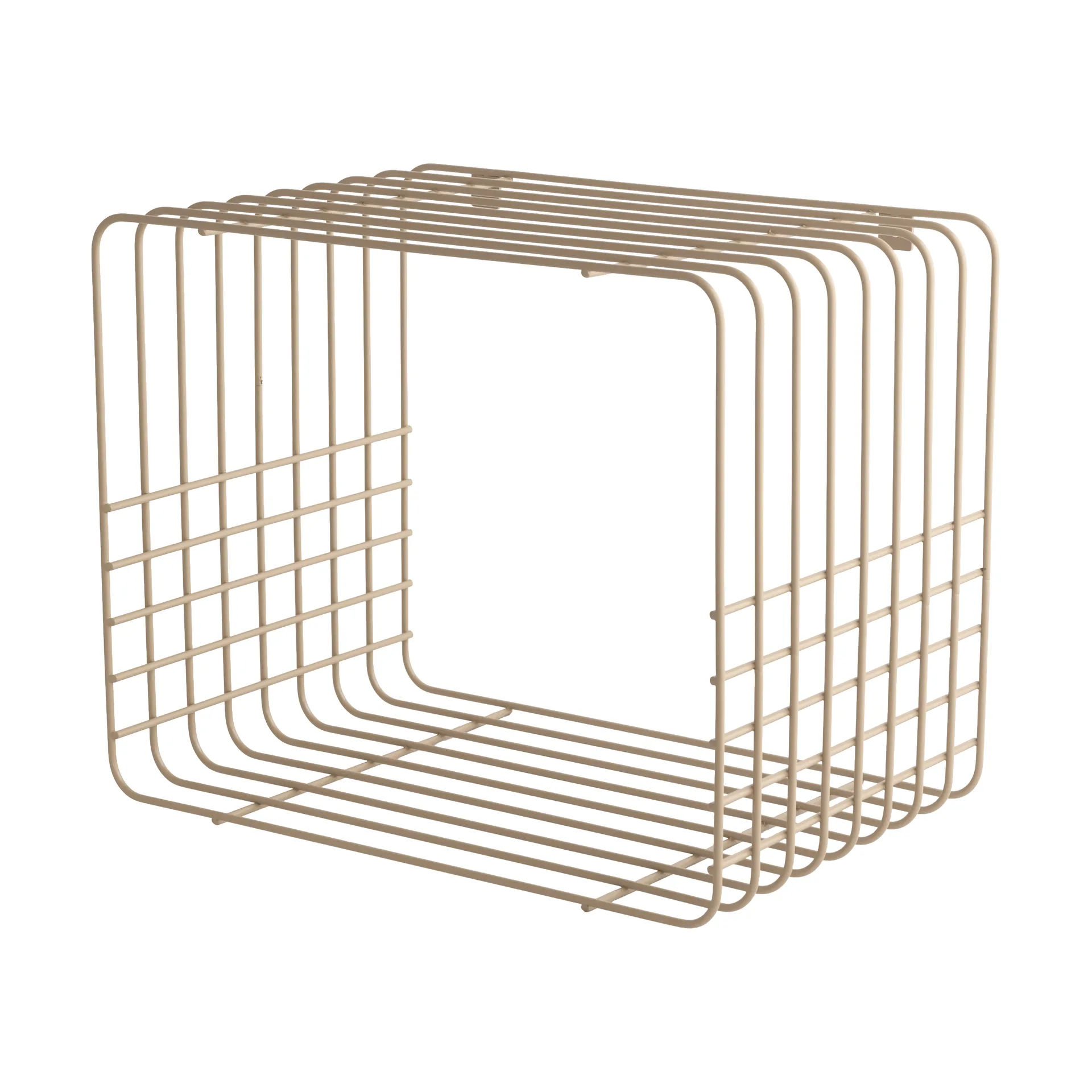 Wire hylde, Short, beige, 26x38x30,5 cm Mette Ditmer