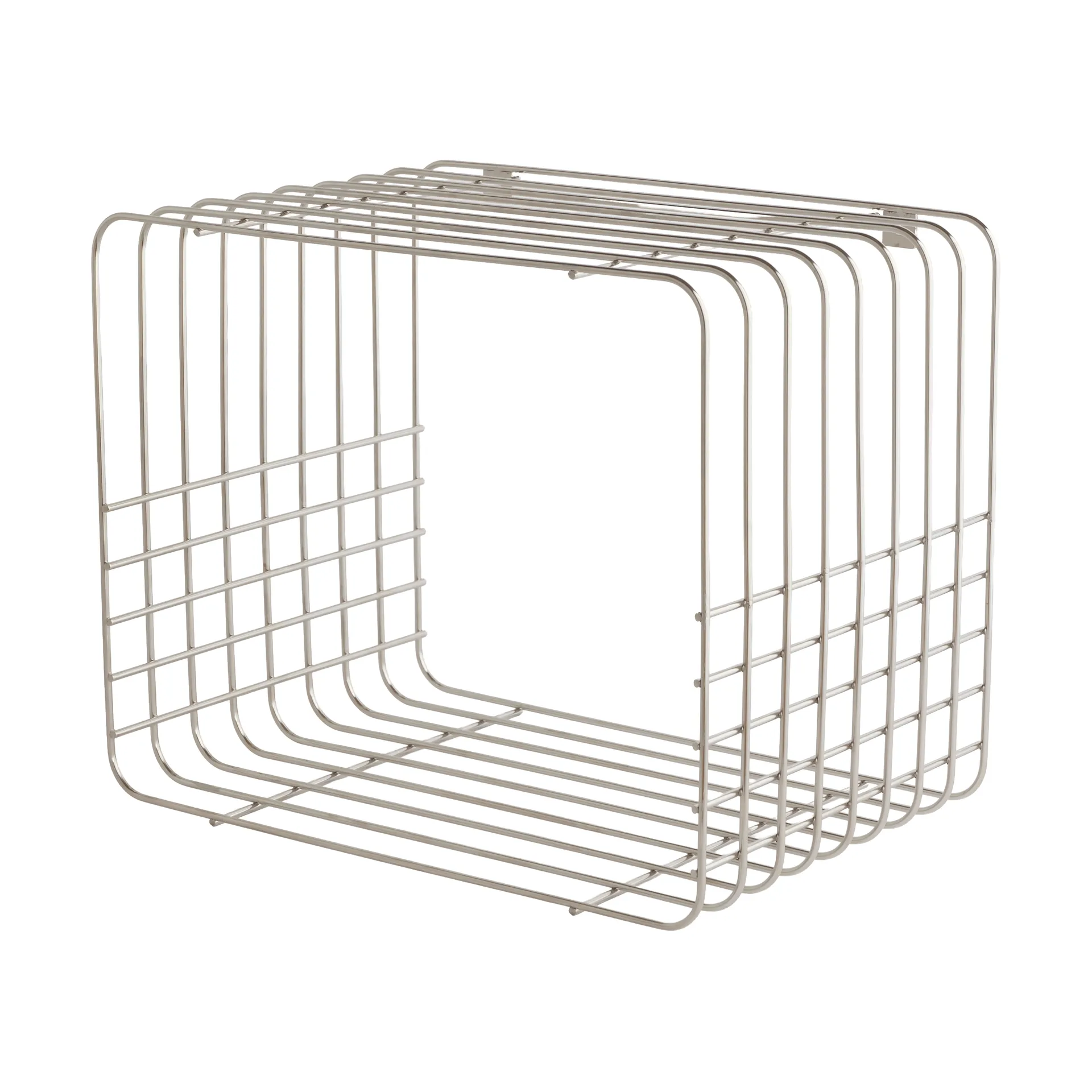 Wire hylde, Short, chrome, 26x38x30,5 cm Mette Ditmer
