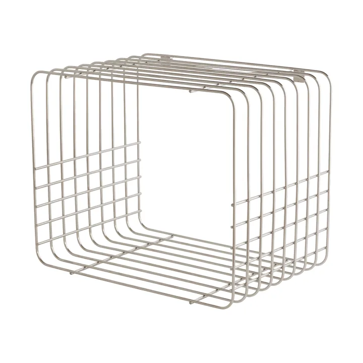 Wire hylde - Short, chrome, 26x38x30,5 cm - Mette Ditmer