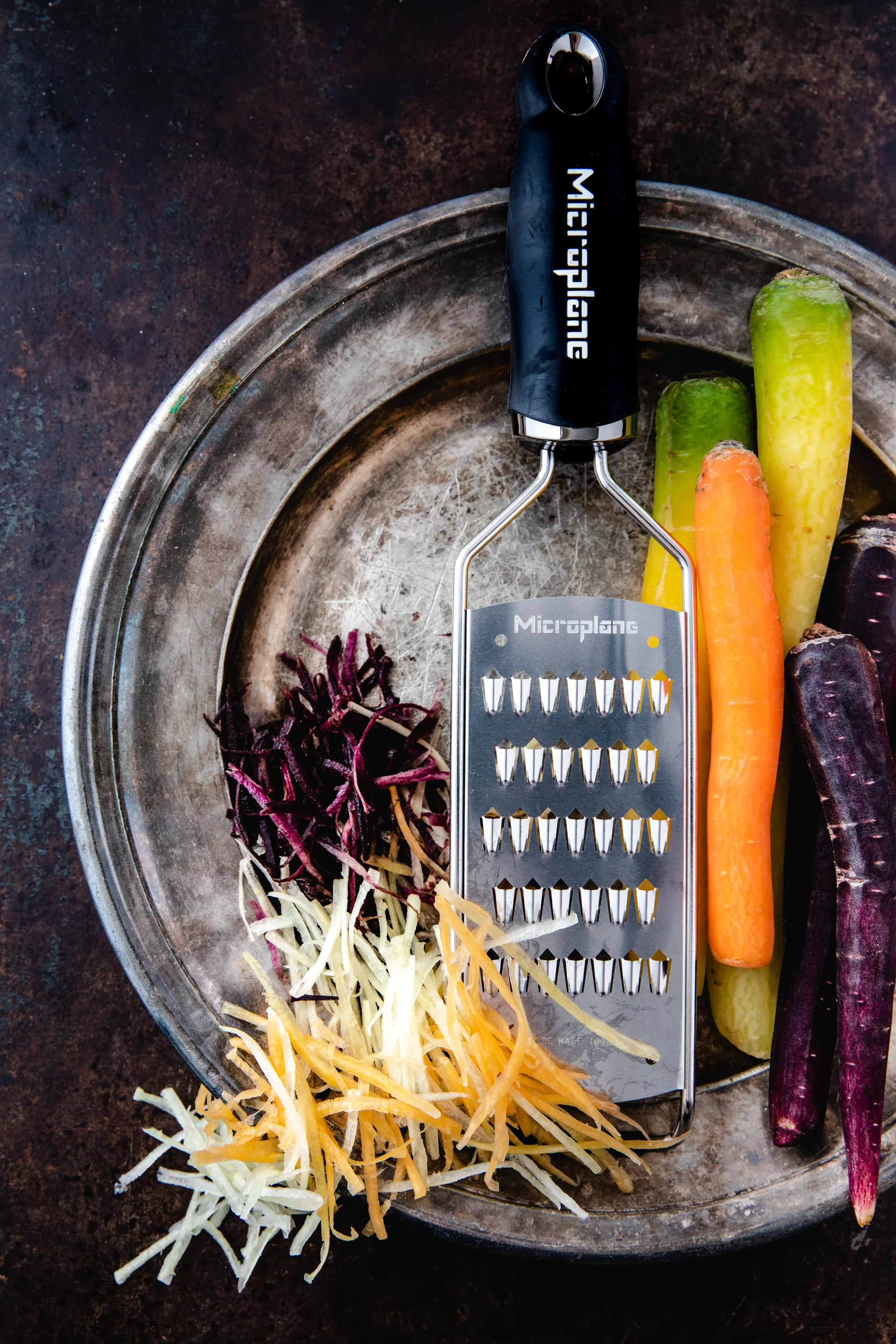 Gourmet juliennejern fint 31 cm, Black Microplane