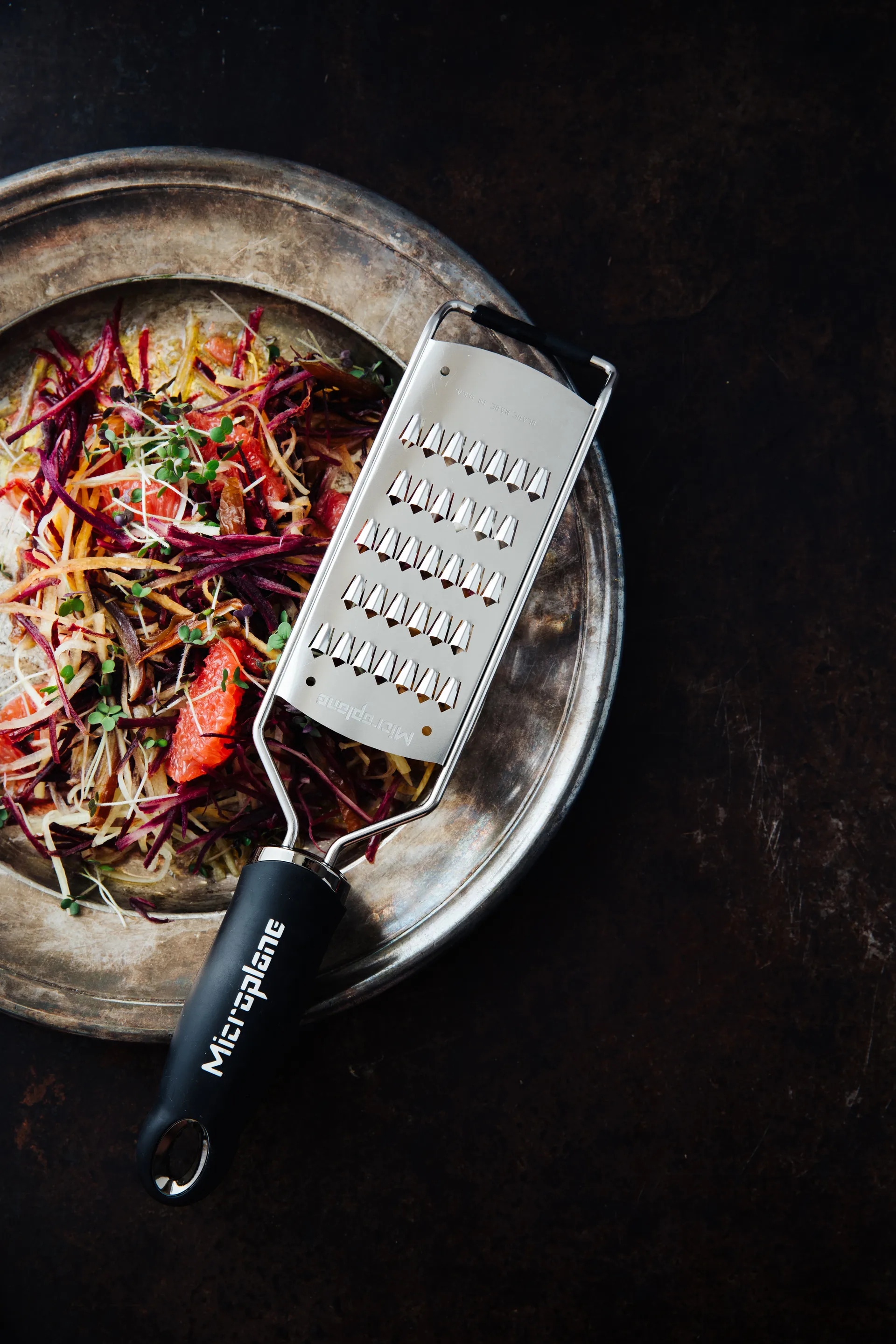 Gourmet juliennejern fint 31 cm, Black Microplane