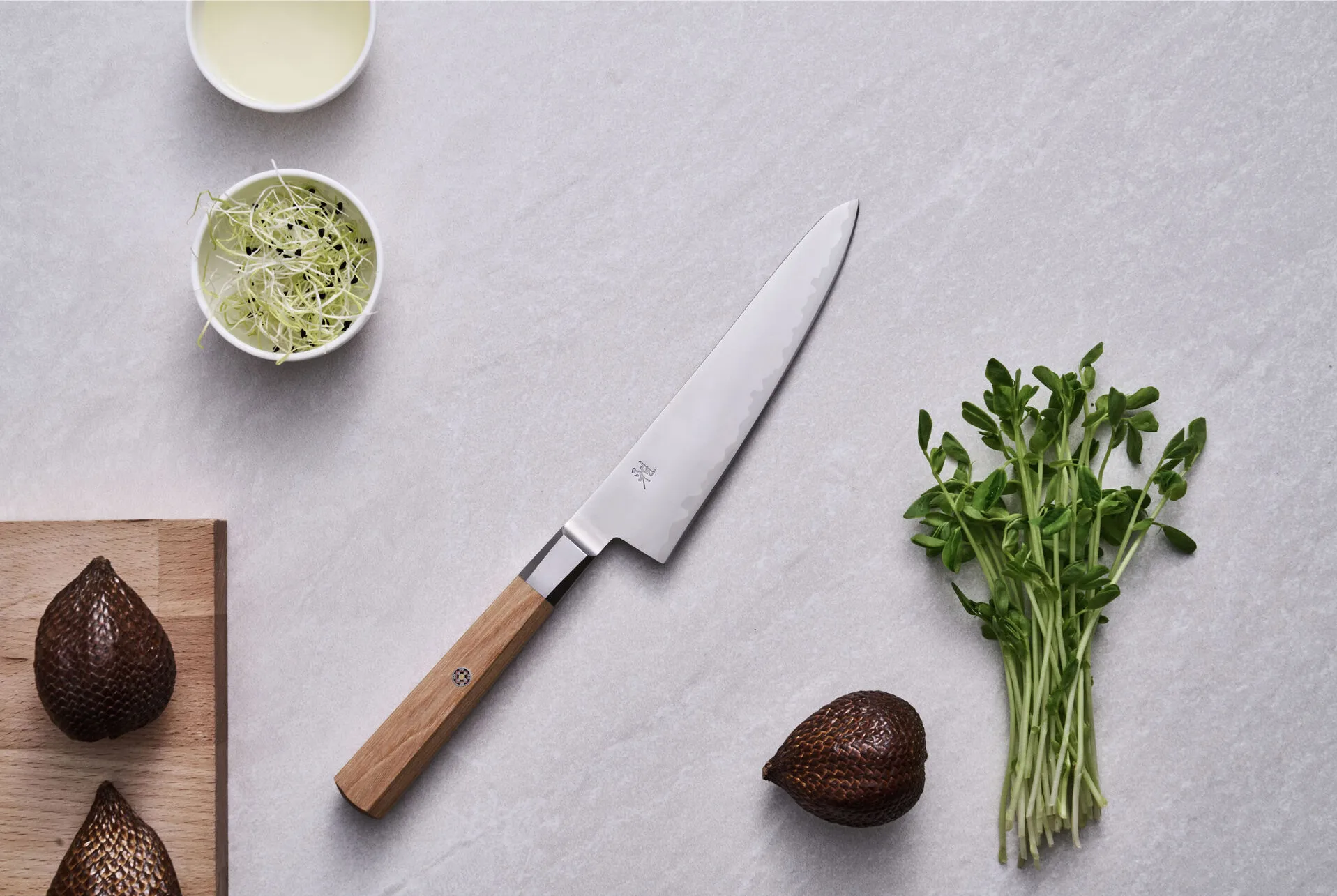 Koya 4000FC Shotoh allkniv høj 14 cm, Pakkatræ Miyabi