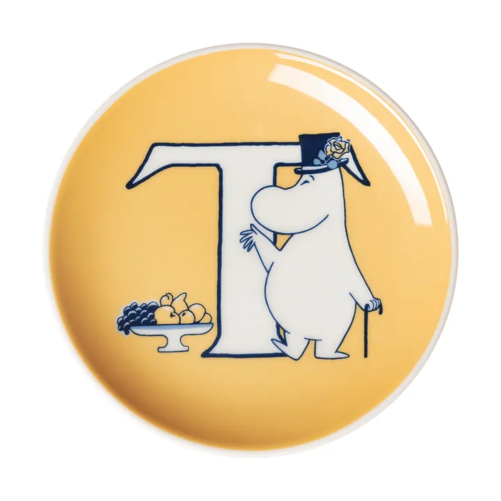 ABC Mumi minitallerken - T, 10,5 cm - Moomin Arabia