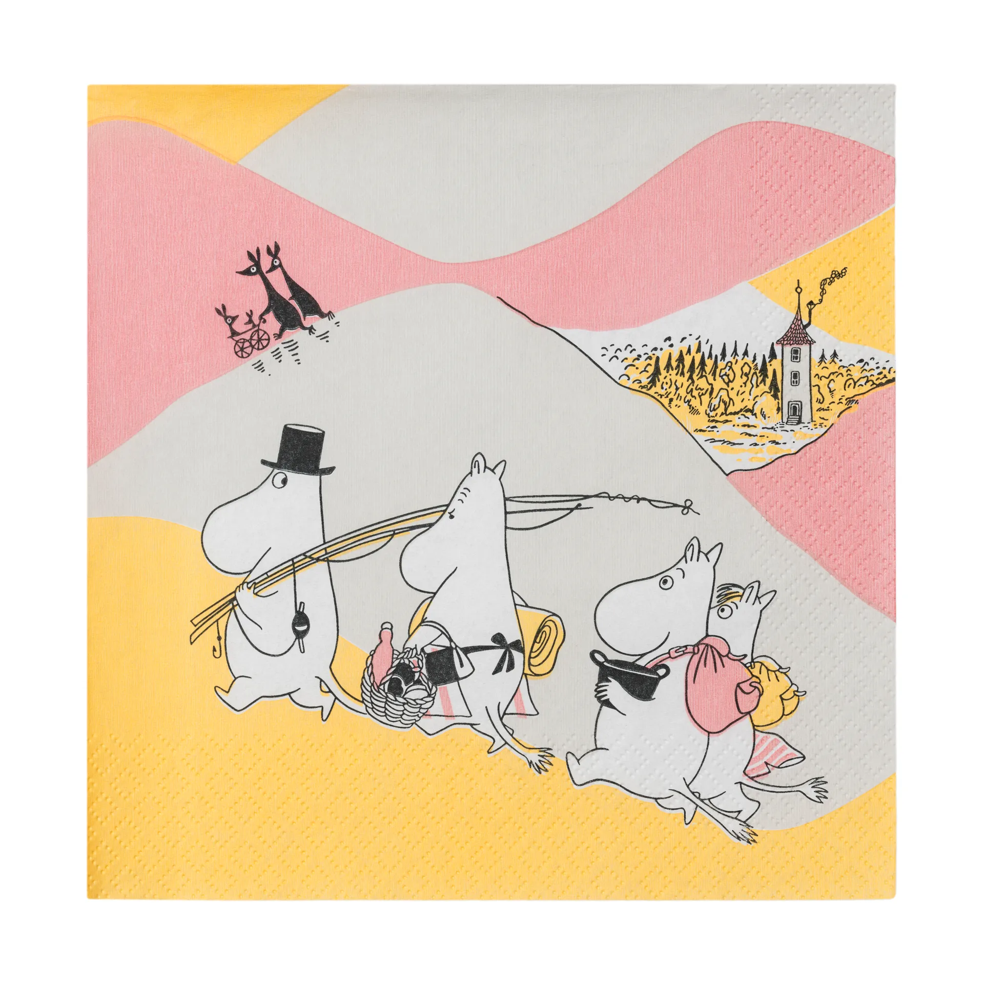 Family Time papirserviet 33x33 cm 20-pak, Flerfarvet Moomin Arabia