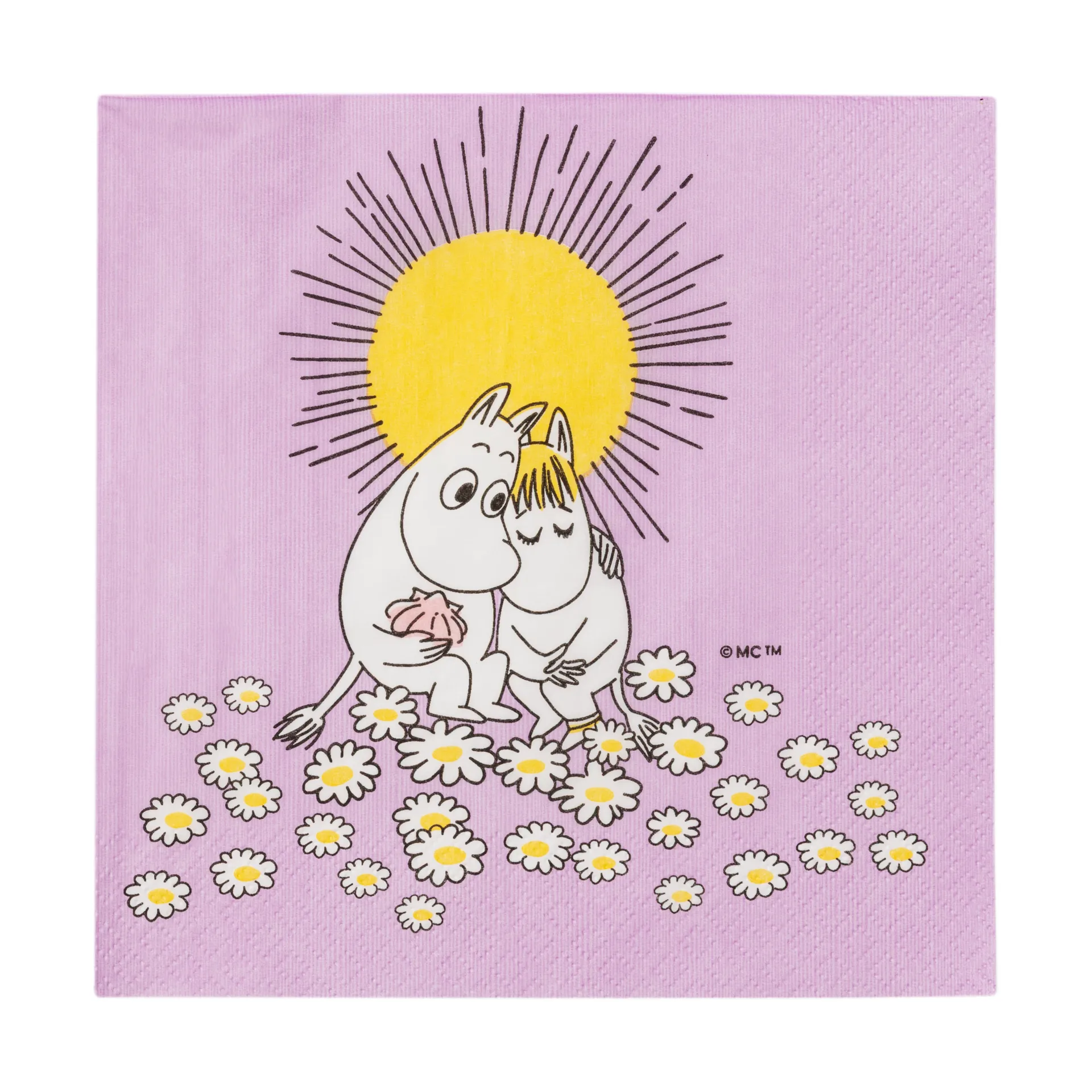 Forelskede Mumitrolde papirserviet 33x33 cm, 20-pak Moomin Arabia