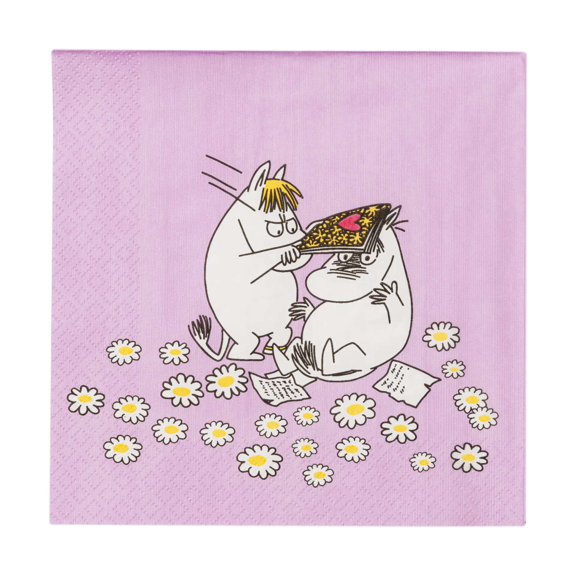 Forelskede Mumitrolde papirserviet 33x33 cm, 20-pak Moomin Arabia