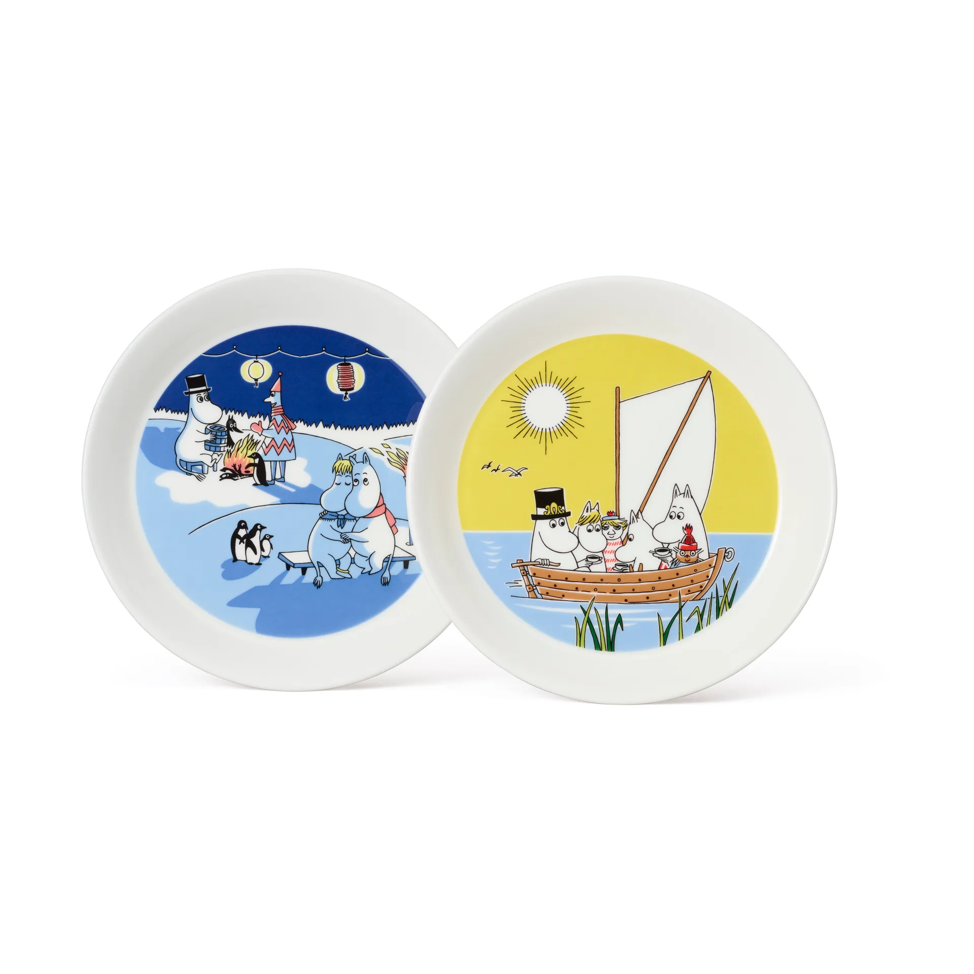 Moomin plate Bonfire & Sailing 2 parts, 19 cm Moomin Arabia