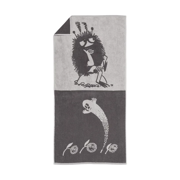 Mumi badehåndklæde 70x140 cm - Stinky, grå - Moomin Arabia