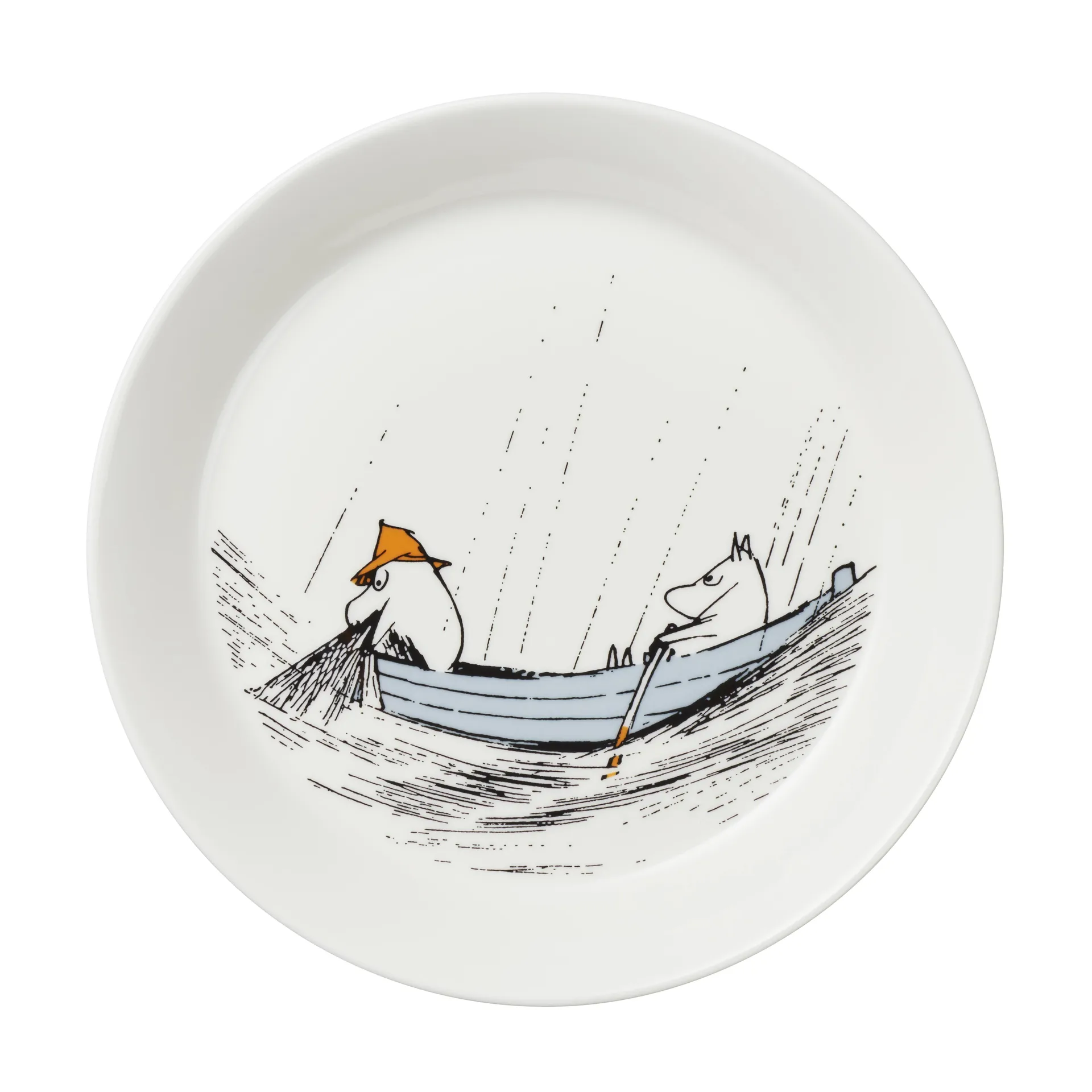 Mumi tallerken, Tro mod sin oprindelse, sæson 2017, hvid Moomin Arabia
