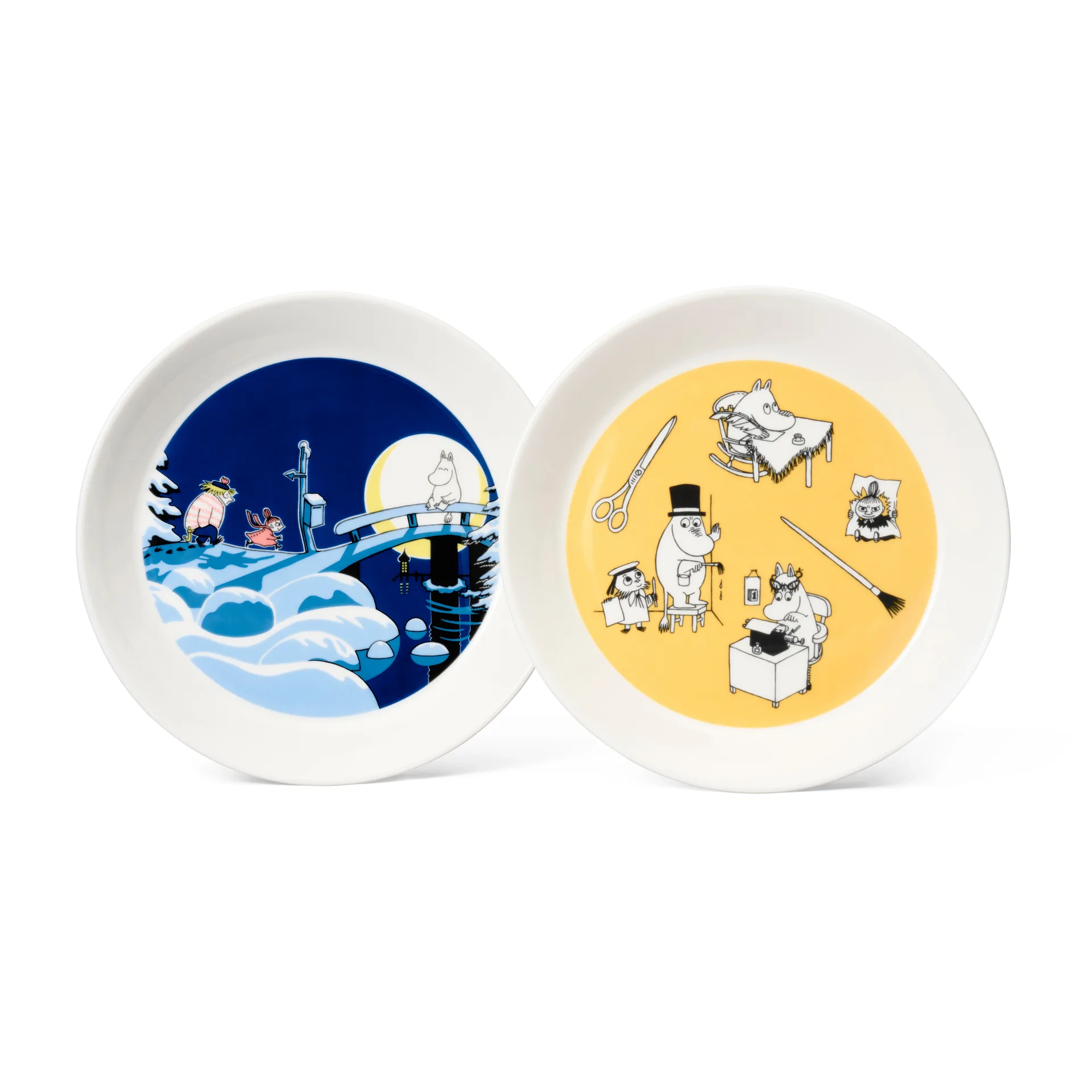 Mumi tallerkensæt Office & Winternight, Ø19 cm Moomin Arabia