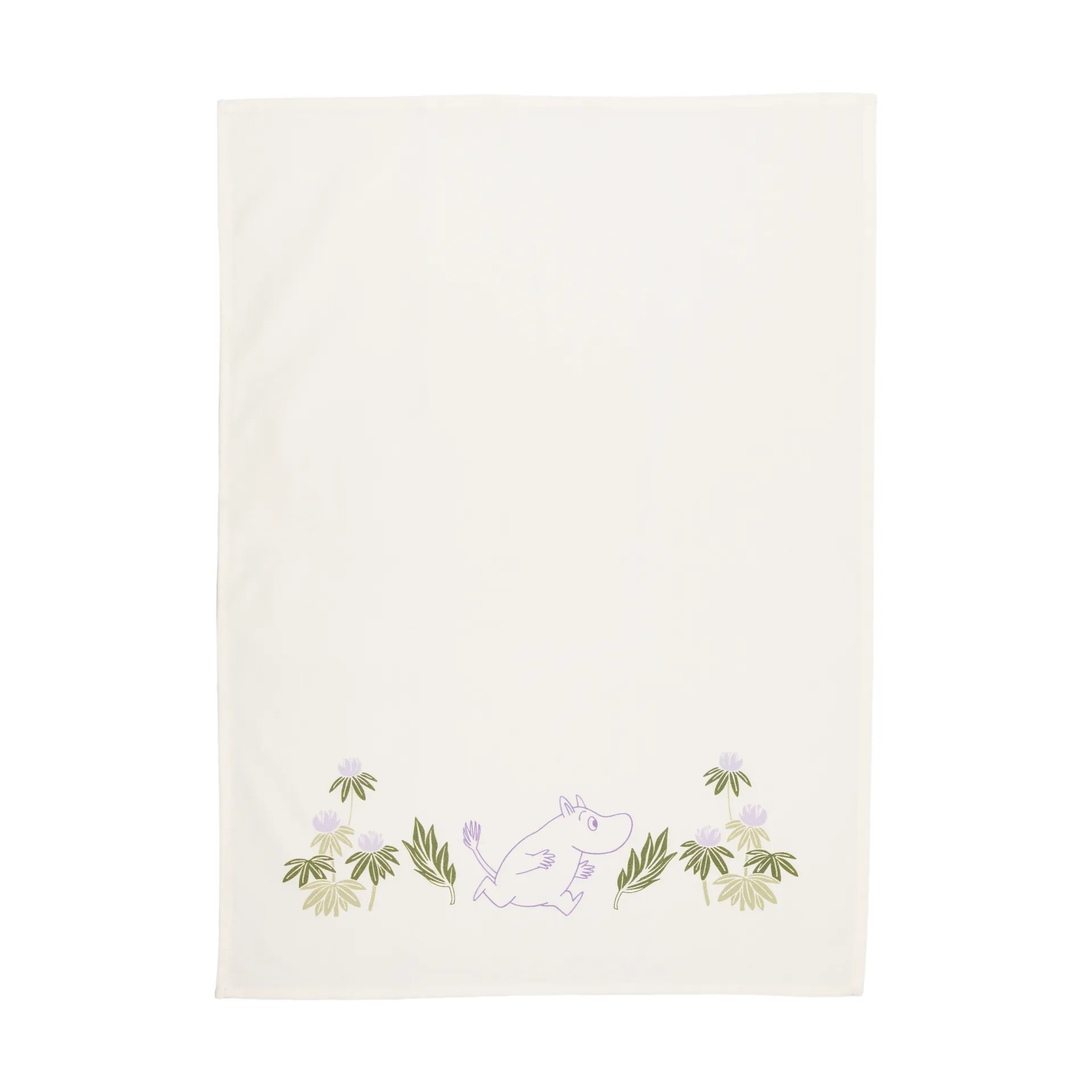 Mumi viskestykke 50x70 cm 2 dele, Lilla-off-white Moomin Arabia