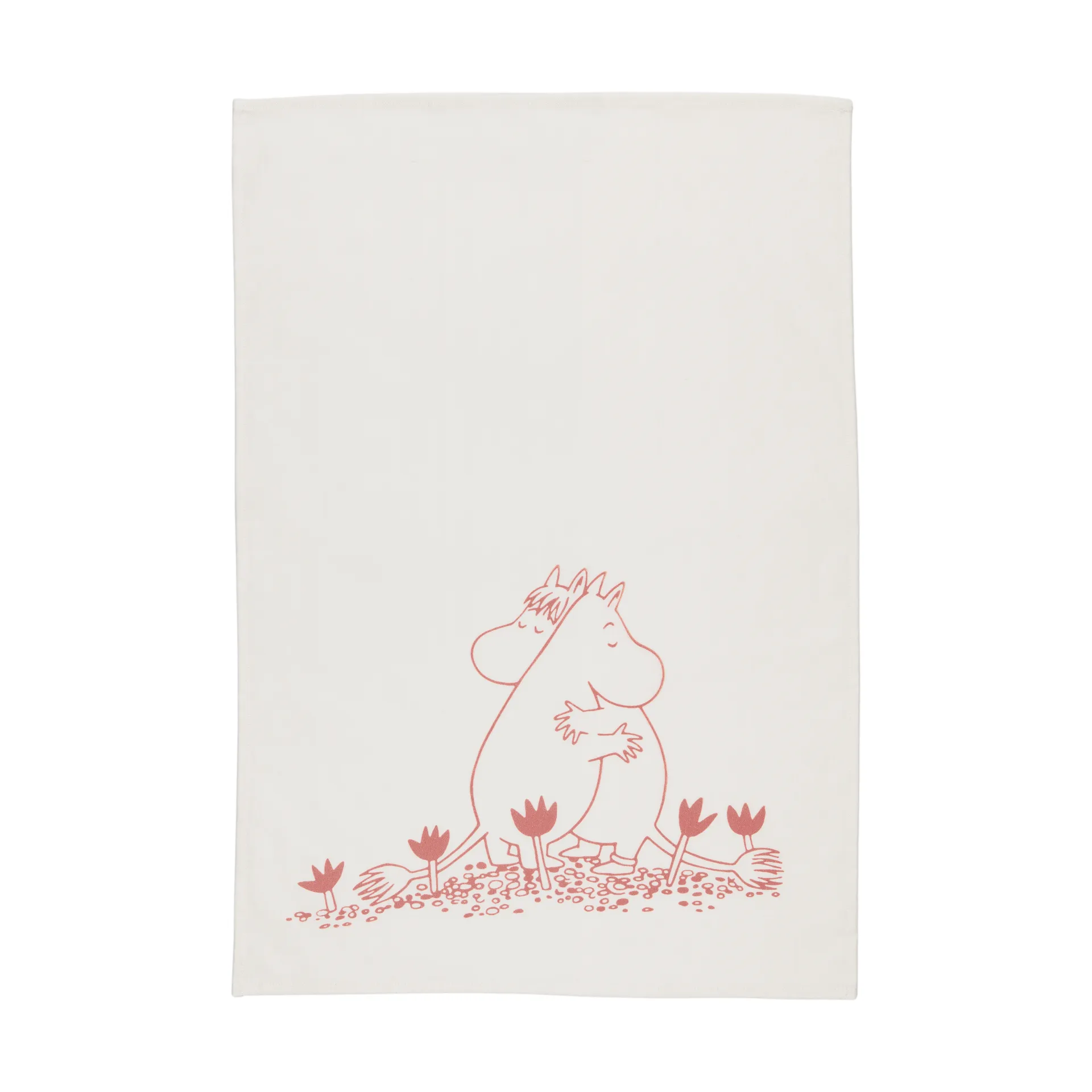 Mumi viskestykke 50x70 cm, Kærlighed hvid Moomin Arabia
