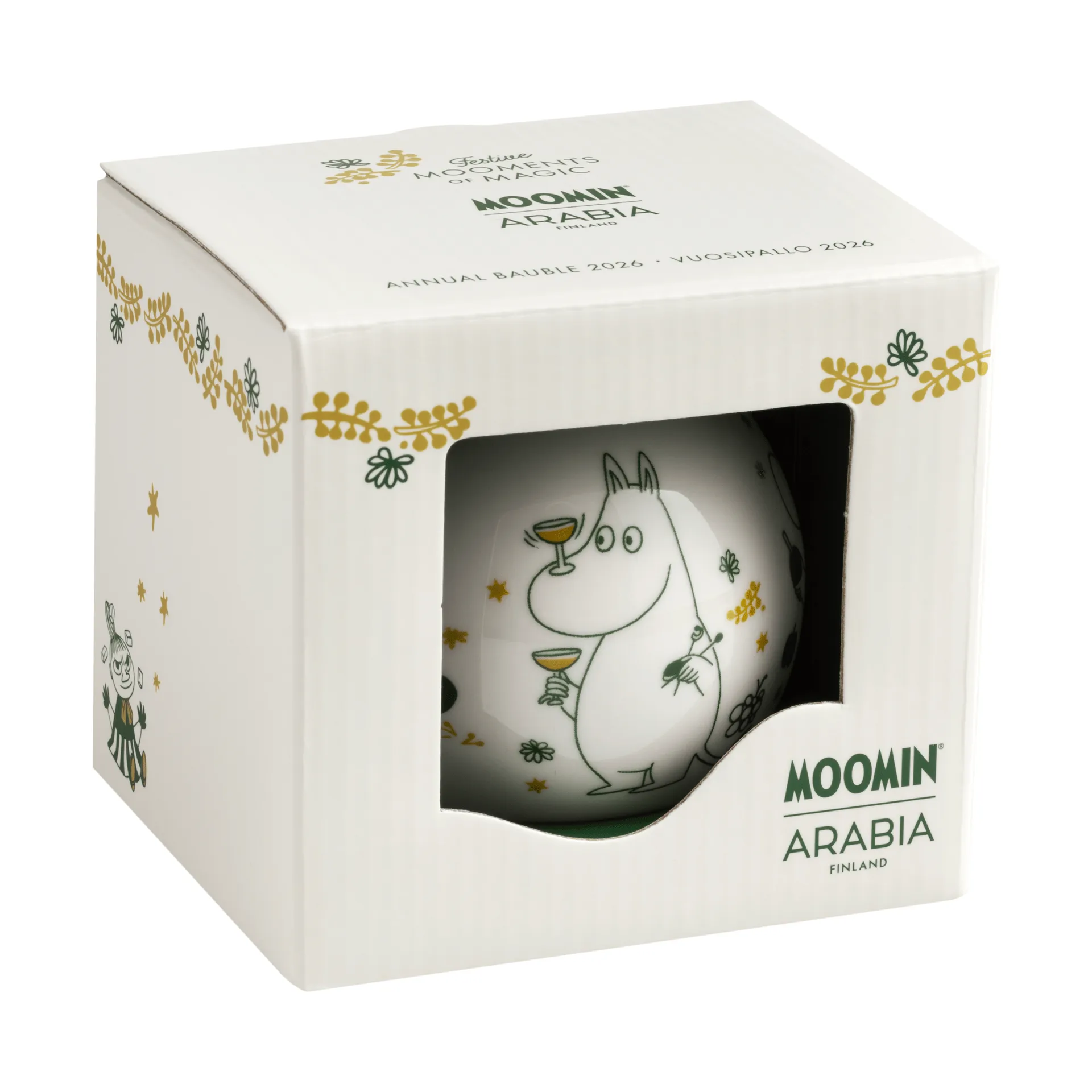Mumin årskugle Ø8 cm, 2026, Kærlighedsgave Moomin Arabia