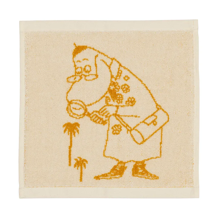 Mumin håndklæde 25x25 cm - Hemulen, okker - Moomin Arabia